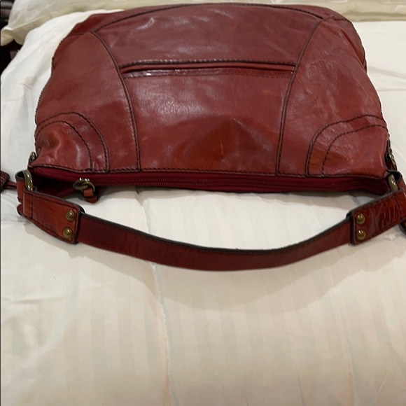 NWOT Fossil Vintage 100% leather burnt Orange bag. - Picture 4 of 11